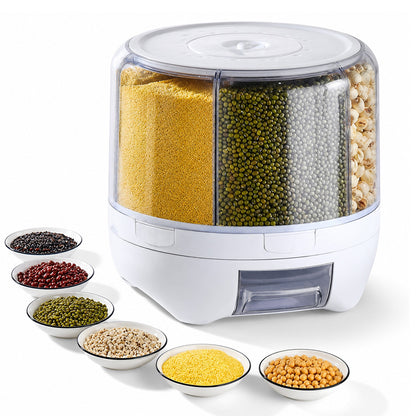 Toque Rice Storage Cereal Dispenser Grain Container Rotating Dry Food Box 10kg