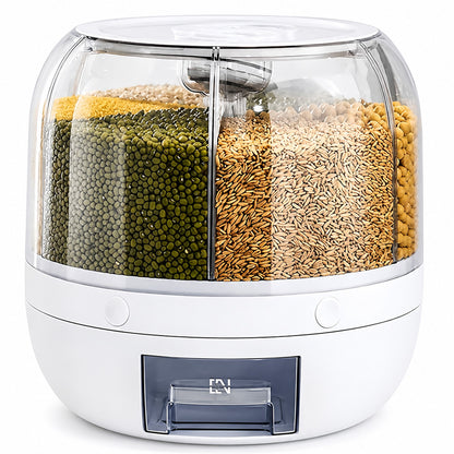 Toque Rice Storage Cereal Dispenser Grain Container Rotating Dry Food Box 10kg