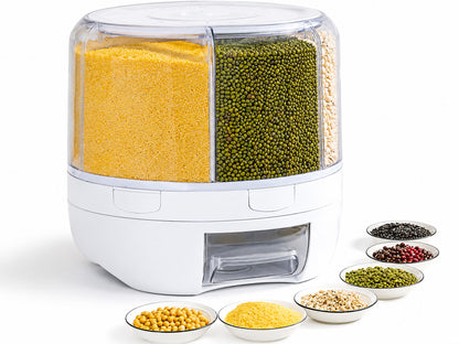 Toque Rice Storage Cereal Dispenser Grain Container Rotating Dry Food Box 10kg