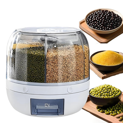 Toque Rice Storage Cereal Dispenser Grain Container Rotating Dry Food Box 10kg