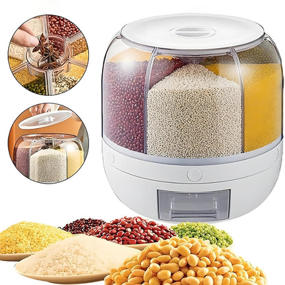 Toque Rice Storage Cereal Dispenser Grain Container Rotating Dry Food Box 10kg