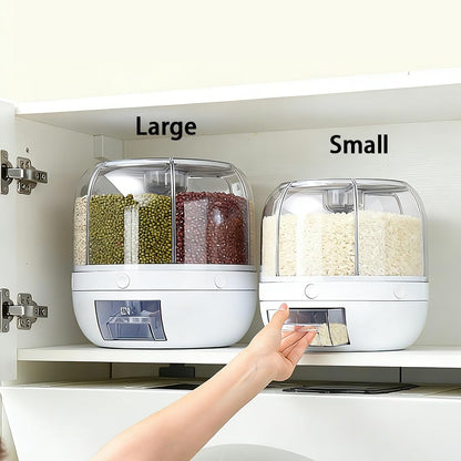 Toque Rice Storage Cereal Dispenser Grain Container Rotating Dry Food Box 10kg