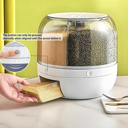 Toque Rice Storage Cereal Dispenser Grain Container Rotating Dry Food Box 10kg
