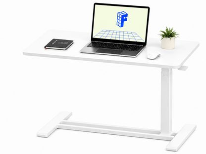 Overbed Bedside Table with Pneumatic Height Adjustment