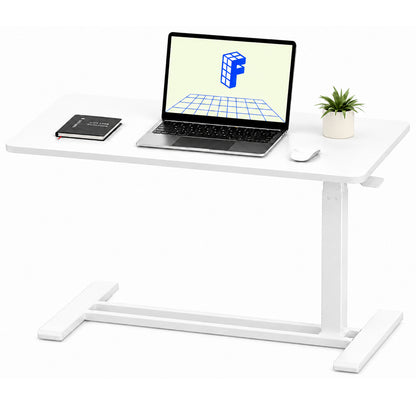Overbed Bedside Table with Pneumatic Height Adjustment