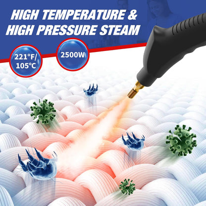 Handheld 2500W Steam Cleaner High Temperature Pressurized