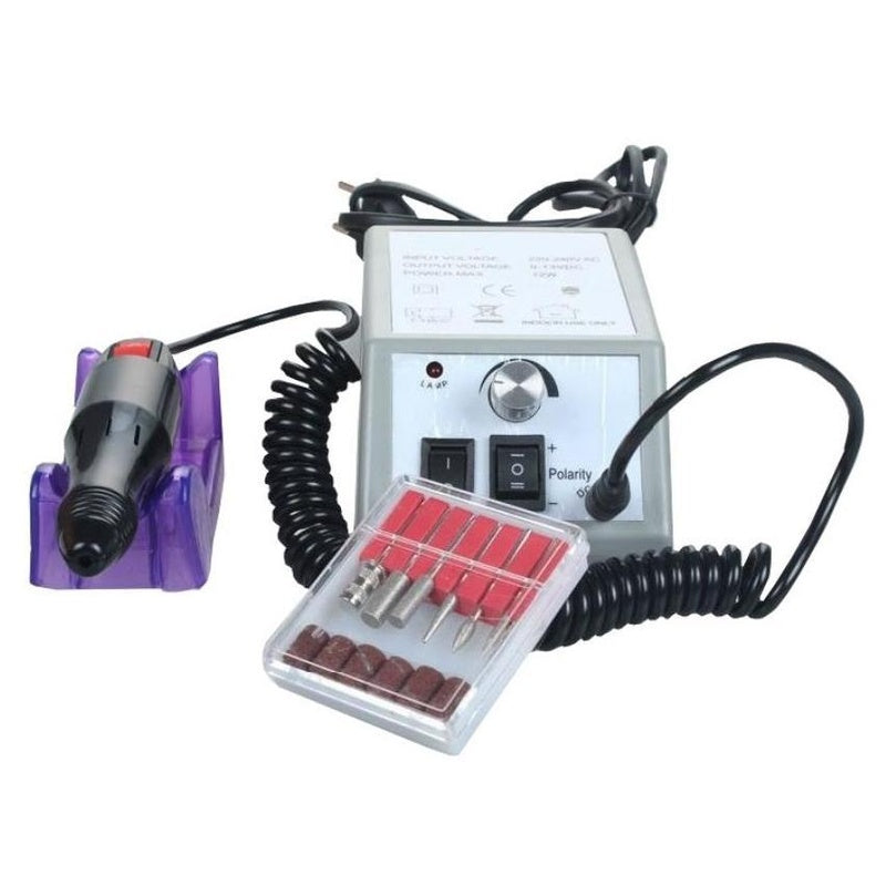 Electrical manicure pedicure set showing control panel and foot switch