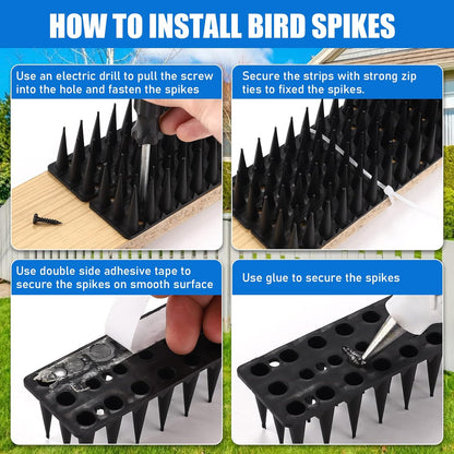 10m Bird Spikes Pest Control Fence 24 PCS
