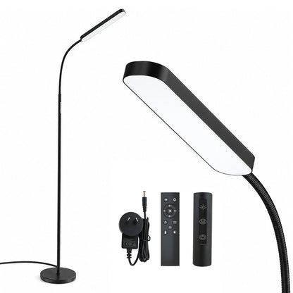 LED Floor Lamp with Remote, Touch Control, Dimmable Light & Adjustable Gooseneck