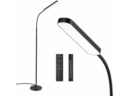 LED Floor Lamp with Remote, Touch Control, Dimmable Light & Adjustable Gooseneck