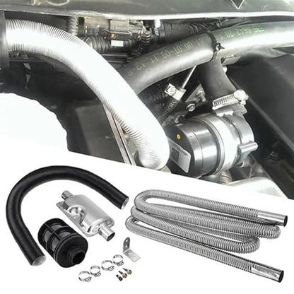 Diesel Heater Accessories – 100cm Stainless Steel Exhaust Muffler & Air Intake Kit (25mm)