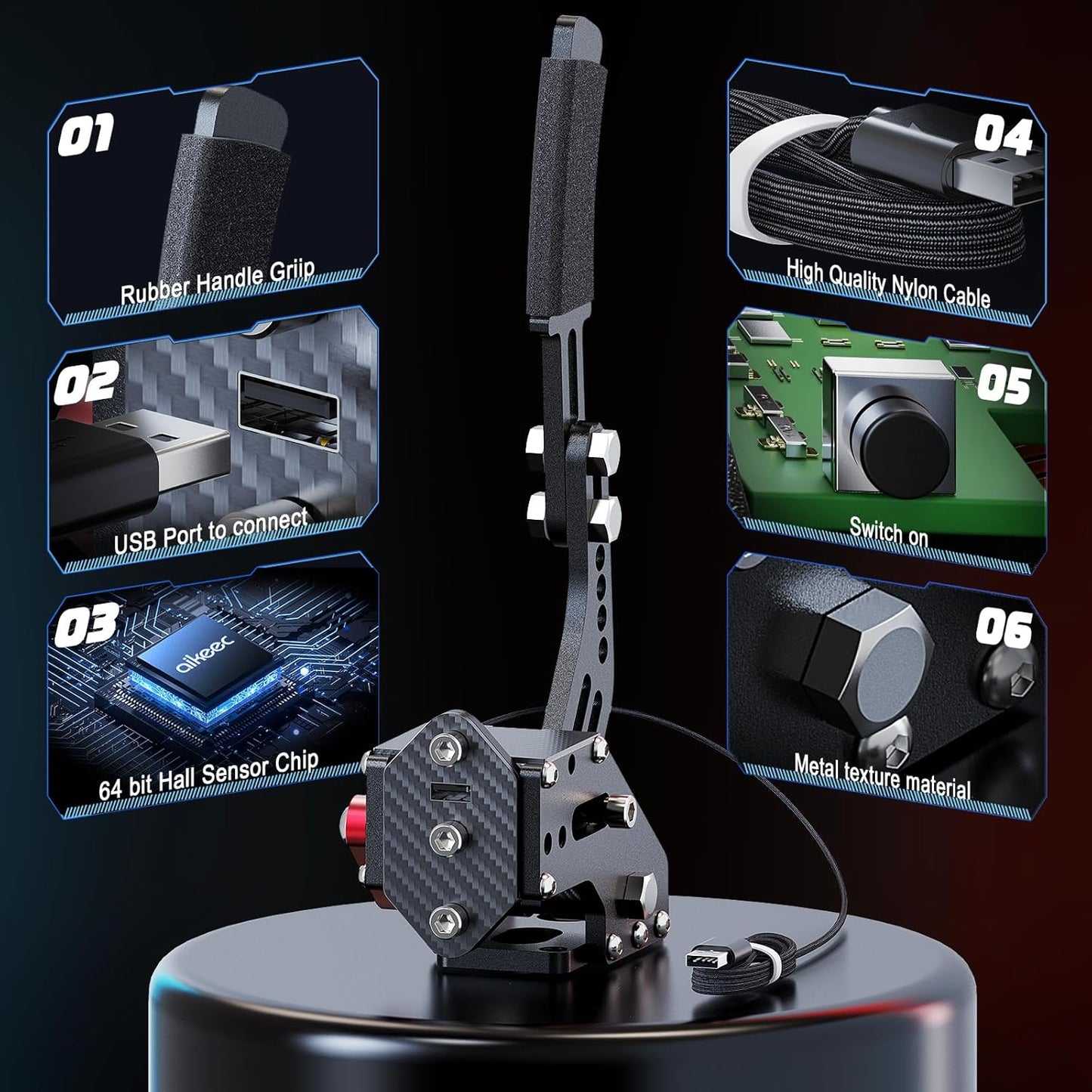 USB Handbrake Simulate Linear Racing Game Handbrake Support Logitech Wheel