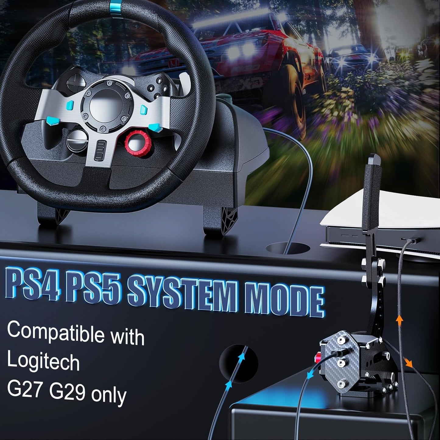 USB Handbrake Simulate Linear Racing Game Handbrake Support Logitech Wheel