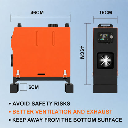 8KW Diesel Air Heater 12V with Bluetooth Control & LCD Display