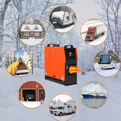 8KW Diesel Air Heater 12V with Bluetooth Control & LCD Display