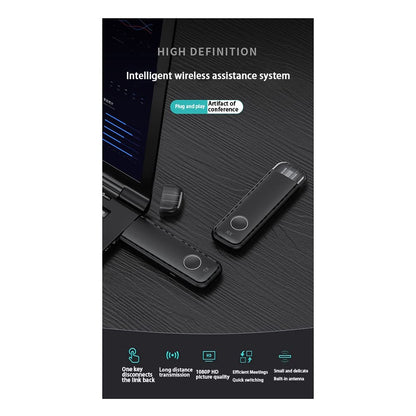 2026 Upgraded Wireless HDMI Transmitter and Receiver, Support 4K Decode 1080P Output