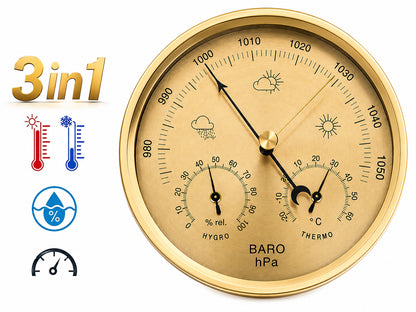 3 in 1 Barometer Thermometer Hygrometer