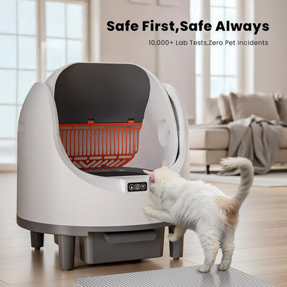 Automatic Cat Litter Box Self-Cleaning Large Smart Cat Litter Box Toilet App Control 8L