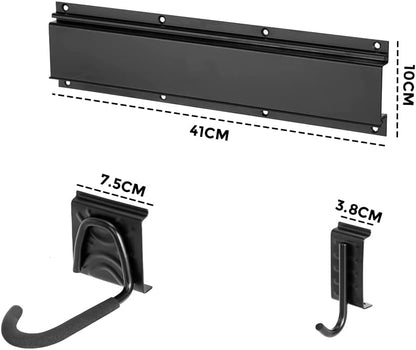 Bike Storage Rack Garage Wall Mount Hanger for 6 Bicycles + 5 Helmets