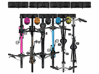 Bike Storage Rack Garage Wall Mount Hanger for 6 Bicycles + 5 Helmets