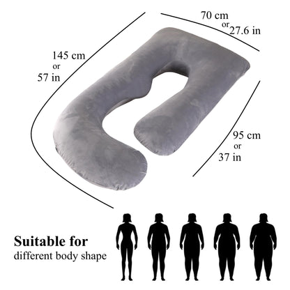 Pregnancy Pillow U-Shaped Full Length Body Support