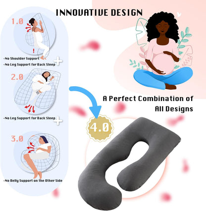 Pregnancy Pillow U-Shaped Full Length Body Support