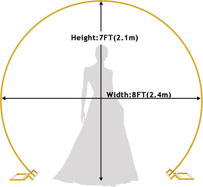 8FT Round Backdrop Stand Wedding Background Decoration Party Flower Balloon Display