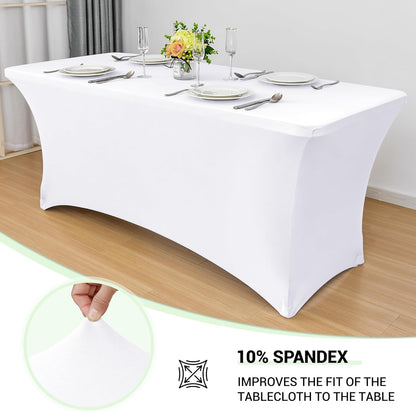 Table Cover Table Cloth white 6ft (2 Pcs)