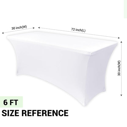 Table Cover Table Cloth white 6ft (2 Pcs)