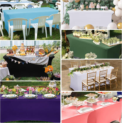 Table Cover Table Cloth white 6ft (2 Pcs)