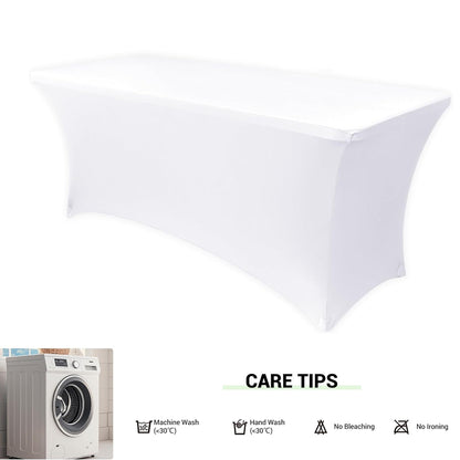 Table Cover Table Cloth white 6ft (2 Pcs)