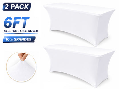 Table Cover Table Cloth white 6ft (2 Pcs)
