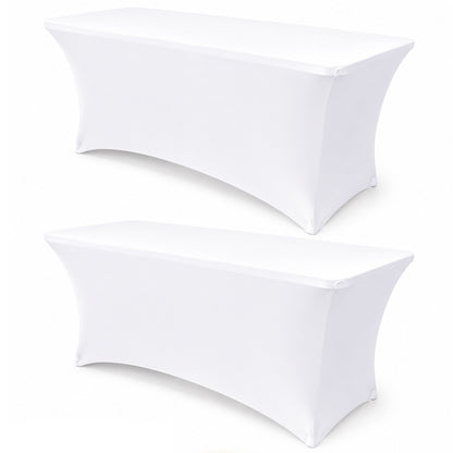 Table Cover Table Cloth white 6ft (2 Pcs)