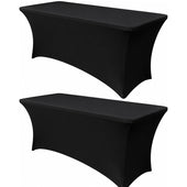 Table Cover Table Cloth Black 6ft (2 Pcs)