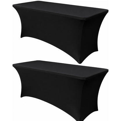 Table Cover Table Cloth Black 6ft (2 Pcs)