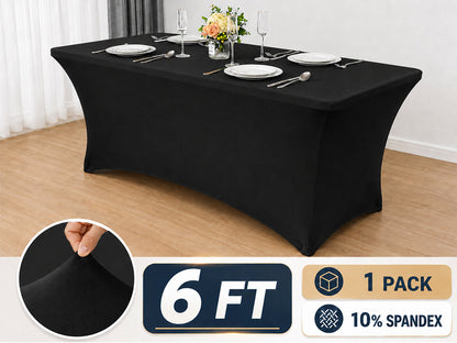 Table Cover Table Cloth Black 6ft