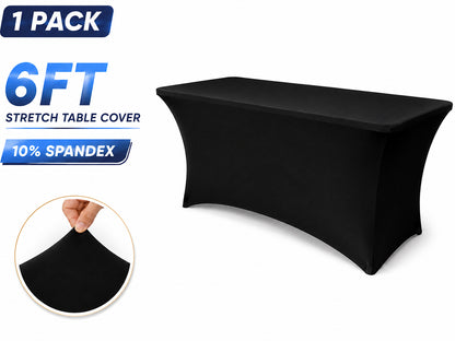 Table Cover Table Cloth Black 6ft