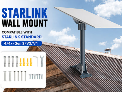 Gen 3 Mount for Starlink, 360 deg Rotatable Roof & Wall Mount for V3 V4 4X Starlink