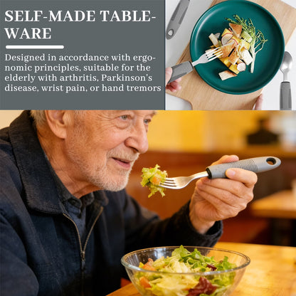 Adaptive Utensils Elderly Utensils Eating Utensils Weighted Handle Spoons Forks