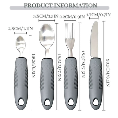 Adaptive Utensils Elderly Utensils Eating Utensils Weighted Handle Spoons Forks