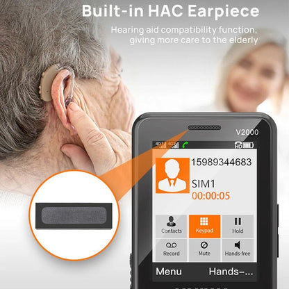 Unlocked Elderly Mobile Phone for Seniors, SOS Button, Big Button