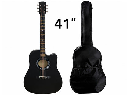 41" Acoustic Guitar Black (With A Free Carry Bag Case)