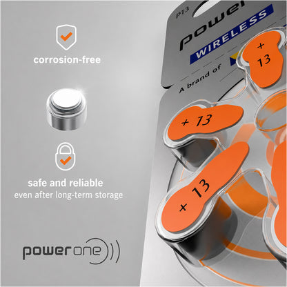 Power One P13 Hearing Aid Battery – 60 PCS