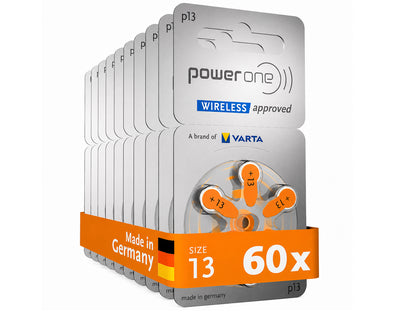 Power One P13 Hearing Aid Battery – 60 PCS
