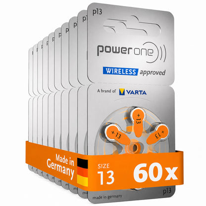 Power One P13 Hearing Aid Battery – 60 PCS
