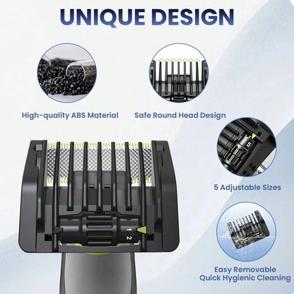 5-in-1 Adjustable Beard Trimmer Guide Comb 1–5mm for OneBlade