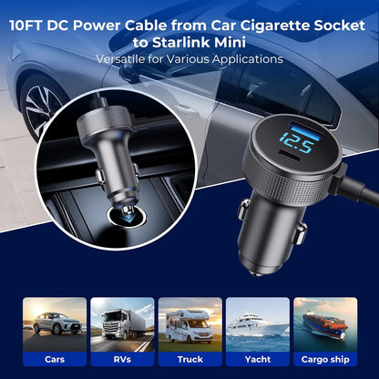 Starlink Mini Power Cable Car Charger