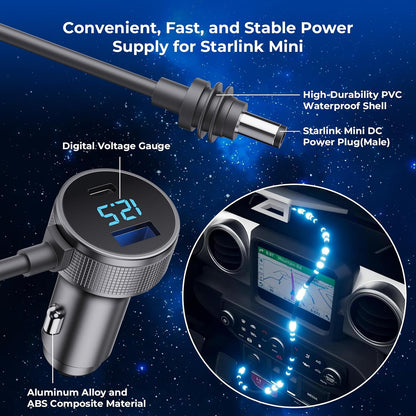 Starlink Mini Power Cable Car Charger