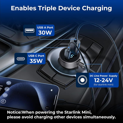 Starlink Mini Power Cable Car Charger