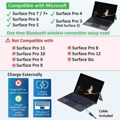 Microsoft Surface Pro Keyboard Type Cover Replacement